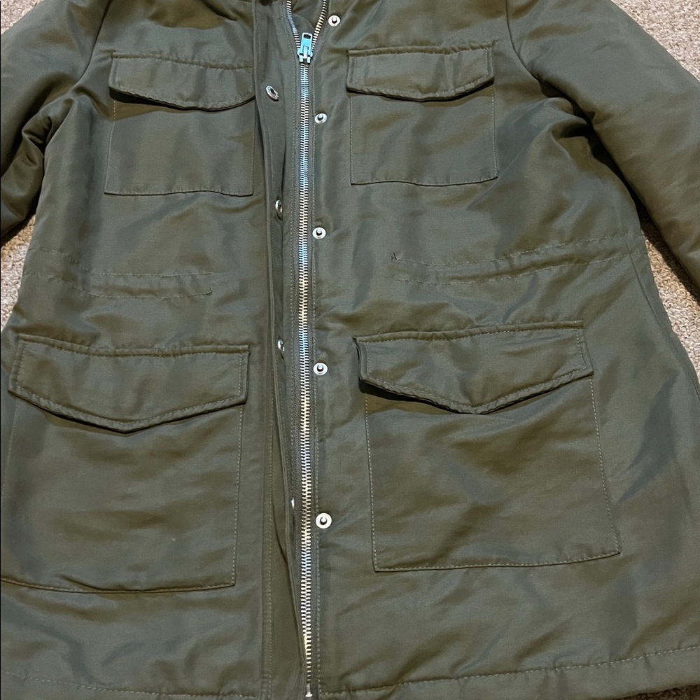 New York and Company olive green hooded jacket size large - Picture 6 of 10